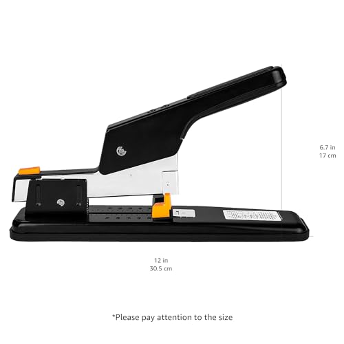 Basics Heavy-Duty Stapler, 90 Sheets High Capacity, Non-Slip, Large Collection