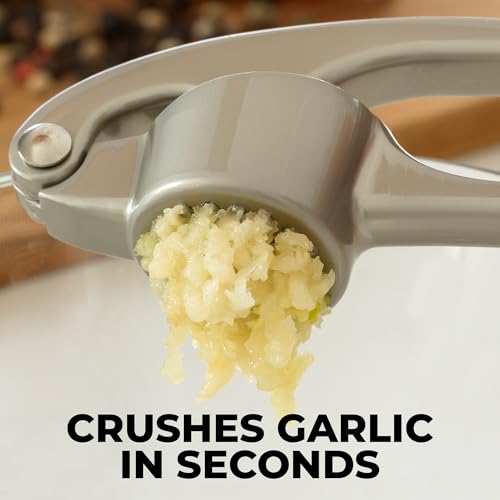 exclusive Zulay Kitchen exclusive Garlic Press Set - Rust Proof Essentials