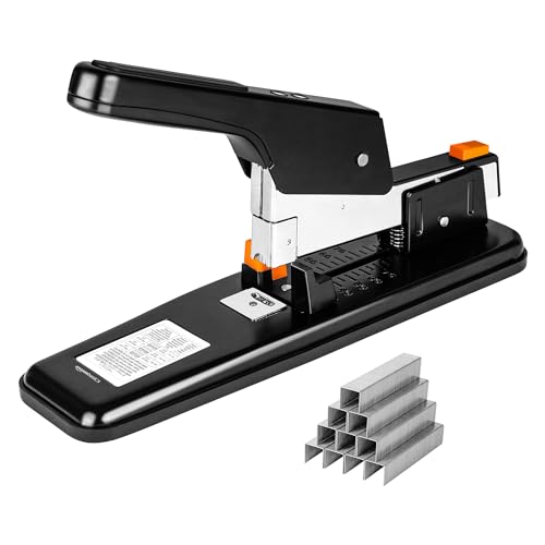Basics Heavy-Duty Stapler, 90 Sheets High Capacity, Non-Slip, Large Collection