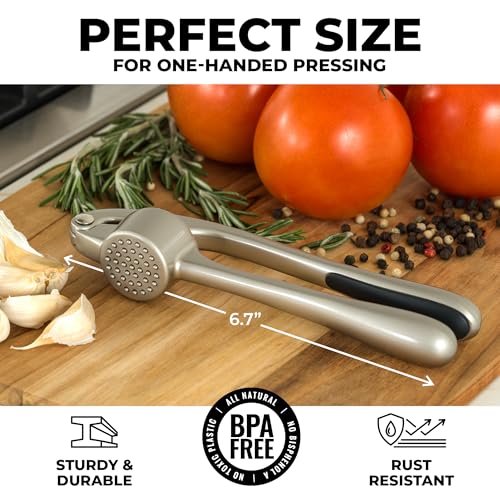 exclusive Zulay Kitchen exclusive Garlic Press Set - Rust Proof Essentials